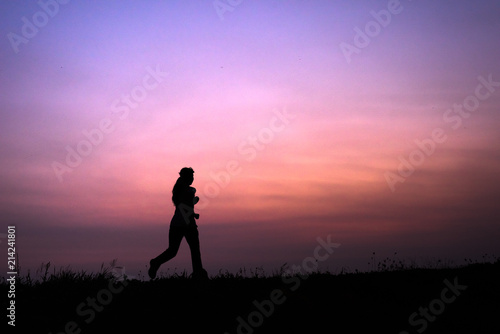 young woman jogging