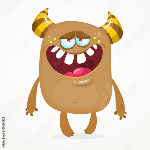Funny monster character. Halloween monster vector illustration