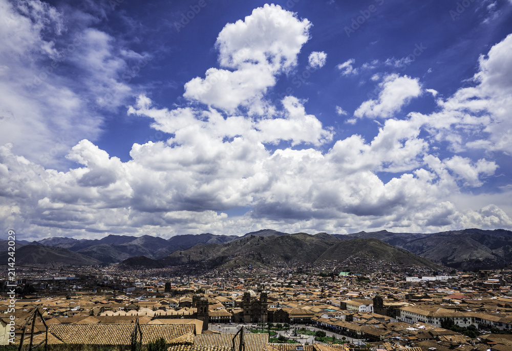 Skyline of Cusco Peru
