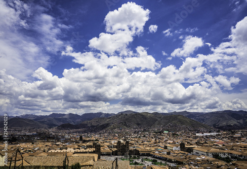 Obraz na płótnie Skyline of Cusco Peru w salonie