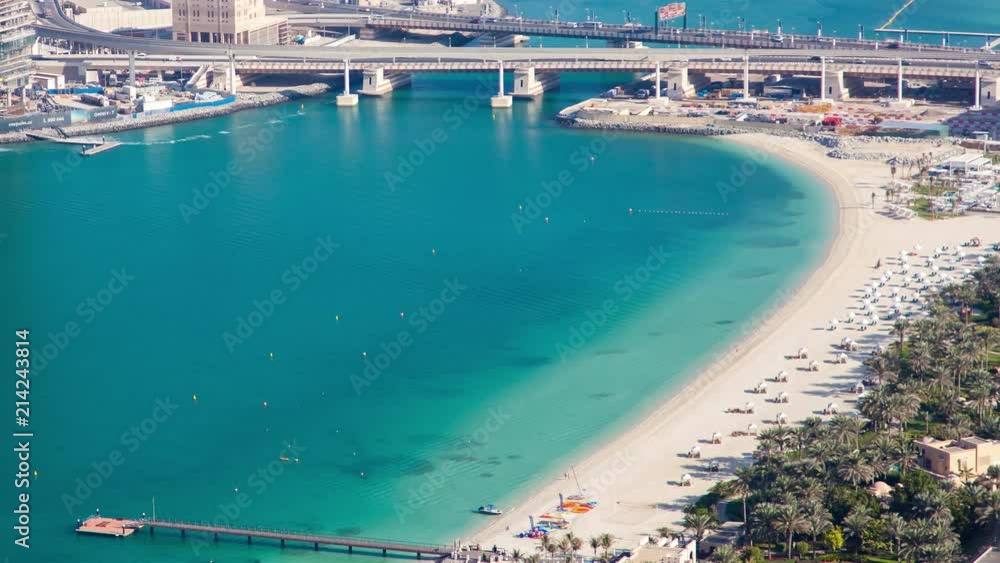 Dubai Marina summer beach time-lapse