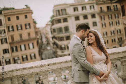 Wedding couple in Rome, Italy