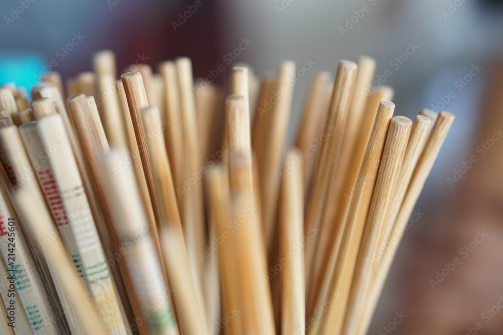 old chinese wooden chopsticks at restaurant old chinese wooden chopsticks at restaurant