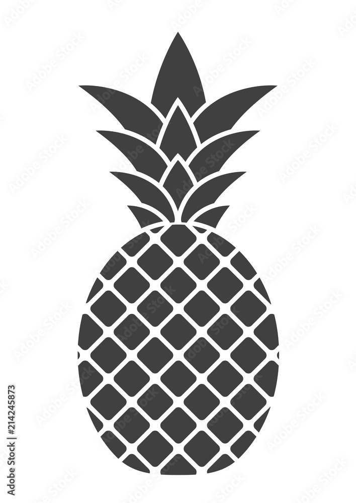 Pineapple icon on white background. Vector illustration Pineapple icon on white background. Vector illustration