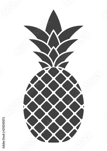 Pineapple icon on white background. Vector illustration