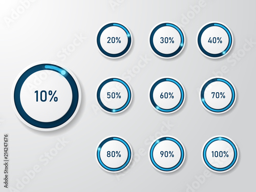 Infographic pie chart templates. Can be used for chart, graph, data visualization, web design. Vector illustration.