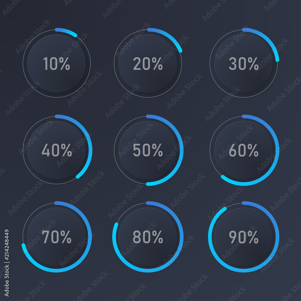 Infographic pie chart templates. Can be used for chart, graph, data visualization, web design. Vector illustration. Infographic pie chart templates. Can be used for chart, graph, data visualization, web design. Vector illustration.