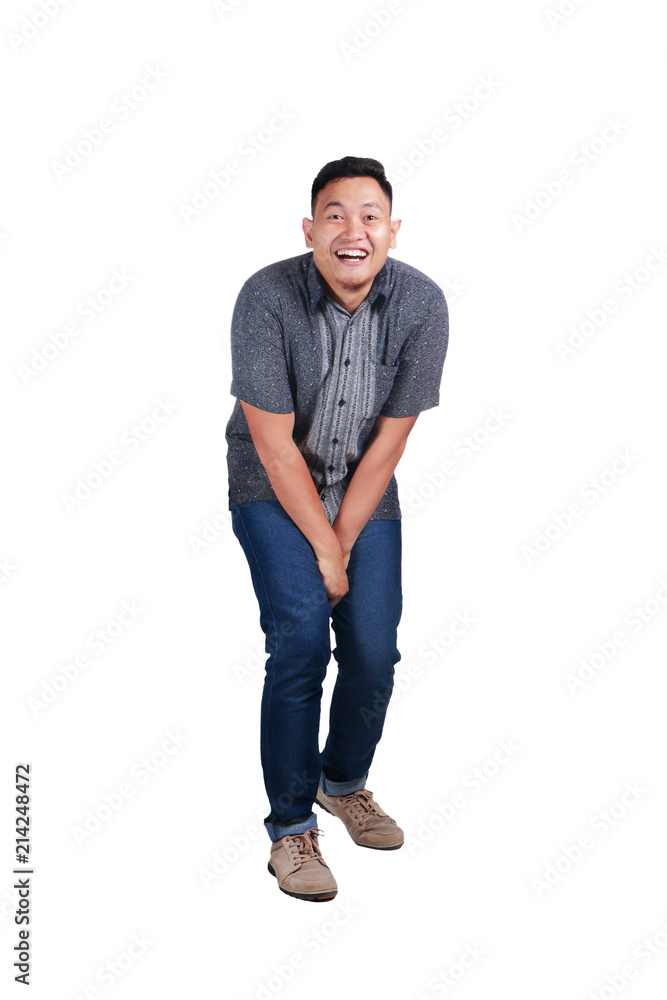 Fototapeta premium Young Man Laughing Hard