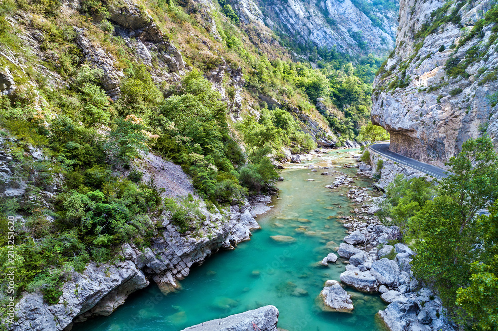 View of the Verdon river in France View of the Verdon river in France