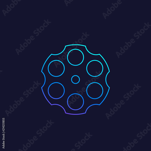 cylinder of a revolver, linear vector
