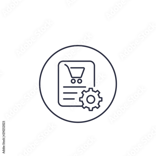 order processing line vector icon