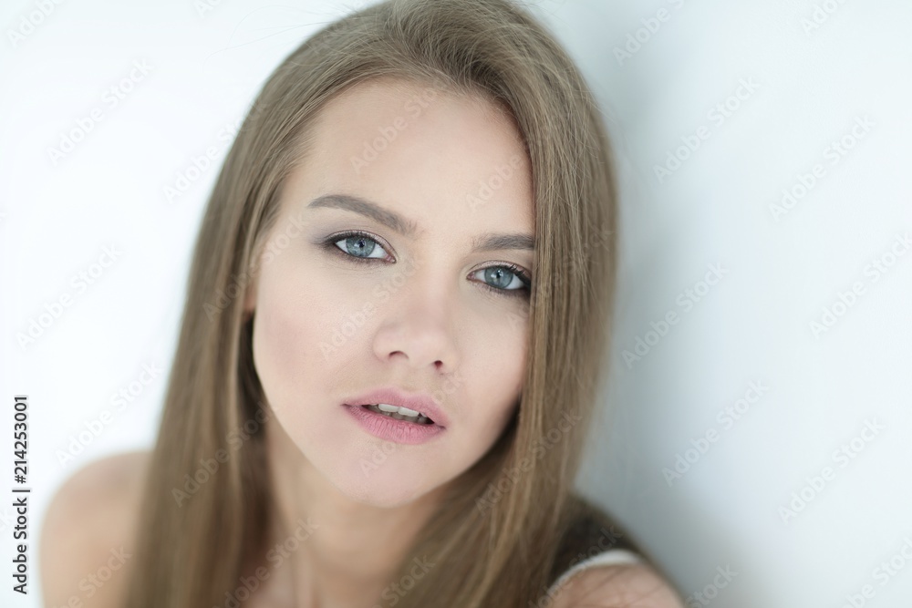 closeup. photo of an attractive young woman closeup. photo of an attractive young woman