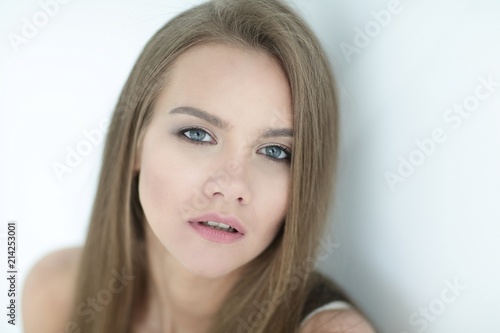 closeup. photo of an attractive young woman