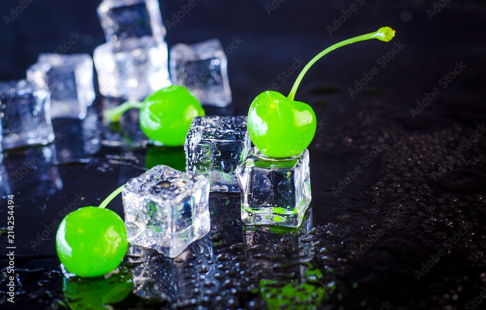 abstraction of ice for a cocktail