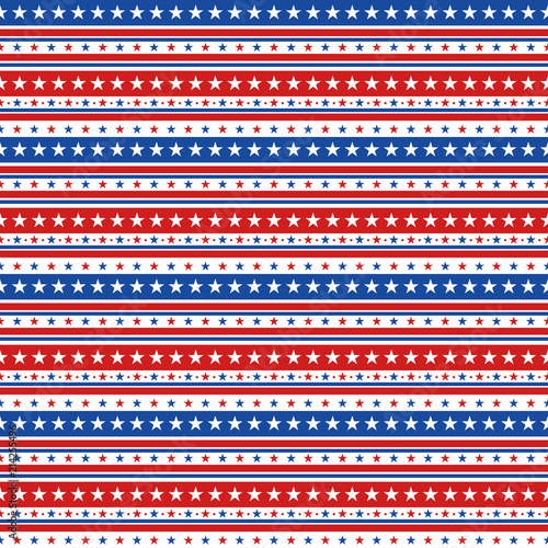 American patriotic seamless pattern