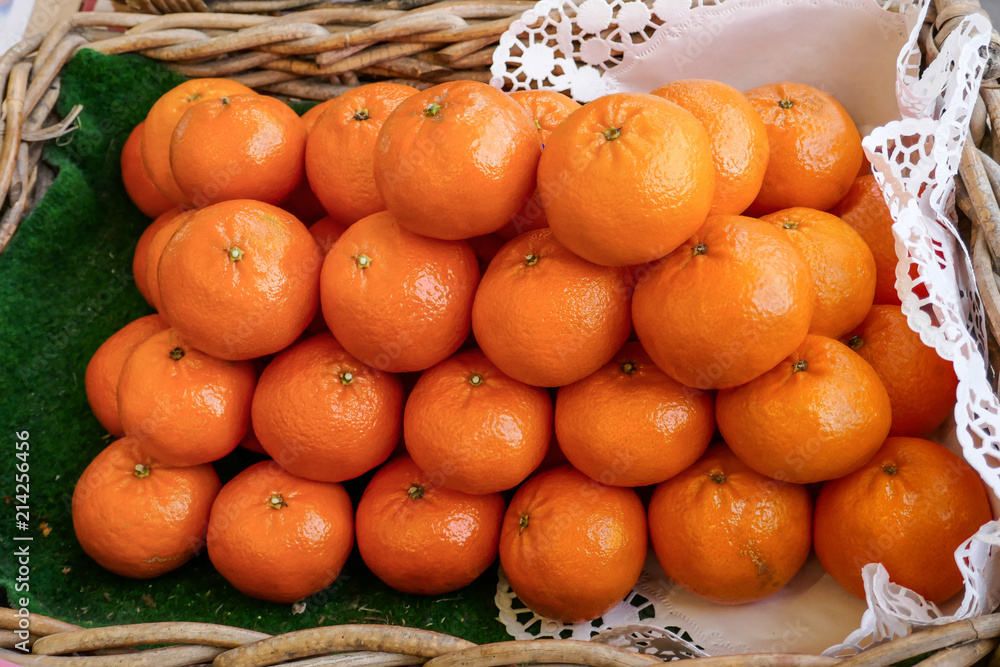 Orange Mandarin Group in a basket