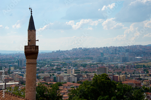 ankara cityscape with minaret
