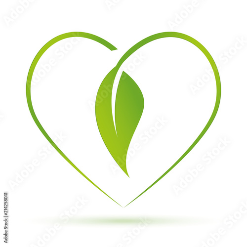 Cuore ecologico foglia