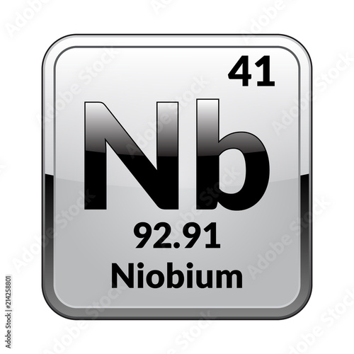 The periodic table element Niobium.Vector.