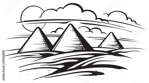 Fotografie, Obraz Egyptian pyramids