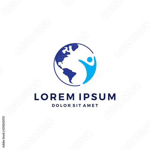 people human world earth global logo