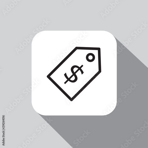 Price tag with dollar sign icon