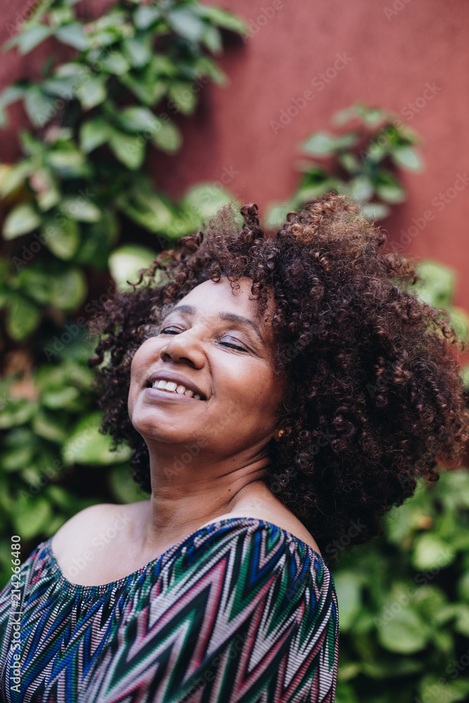 Woman smiling outdoors Woman smiling outdoors