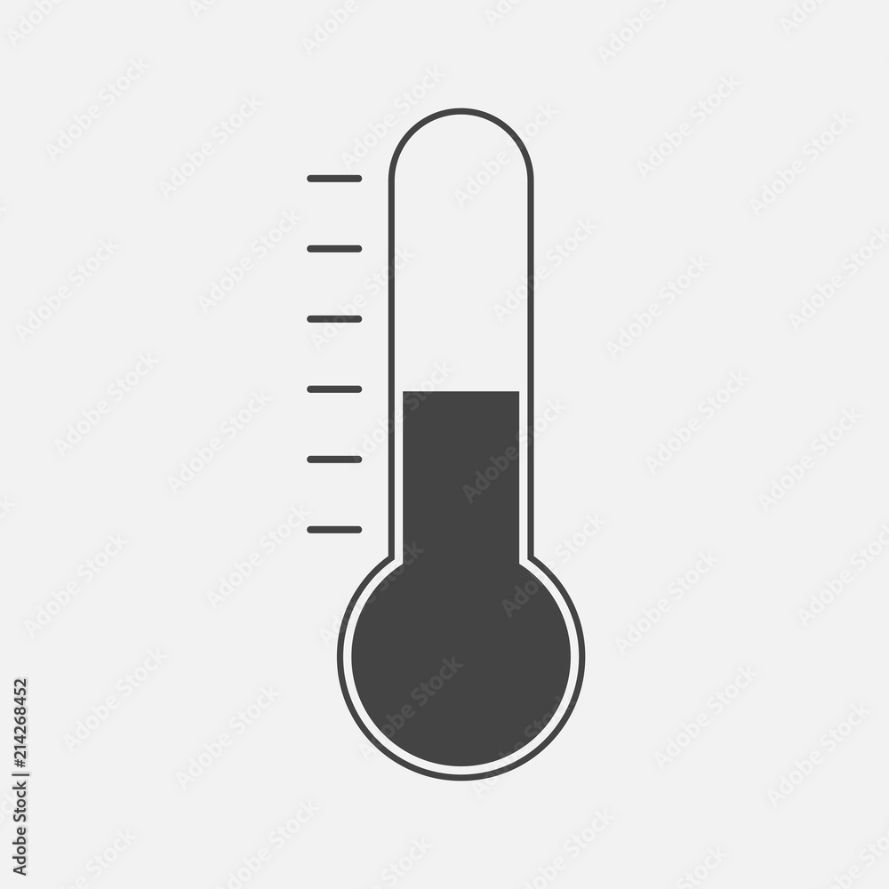 Thermometer vector icon. Icon temperature. Thermometer vector icon. Icon temperature.