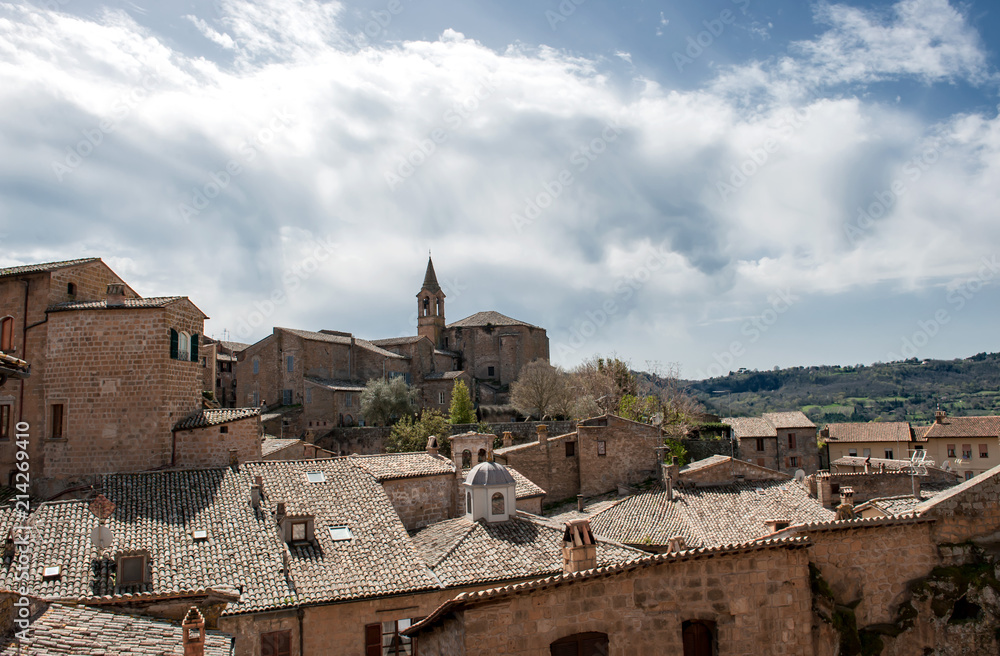 Blick über die Dächer der Altstadt von Orvieto, Umbrien, Umbria, Italien, Italia