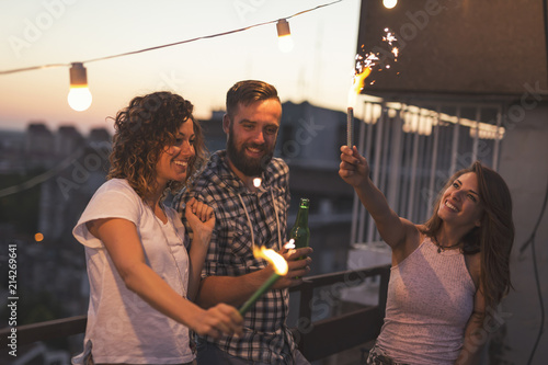 Photography Friends on a rooftop party