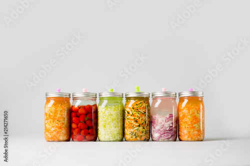 Fermented Vegetables on isolated background