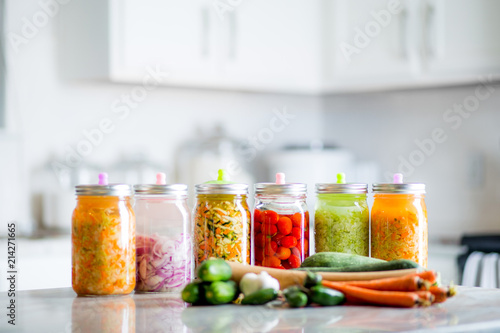 Fermented vegetables in kitchen