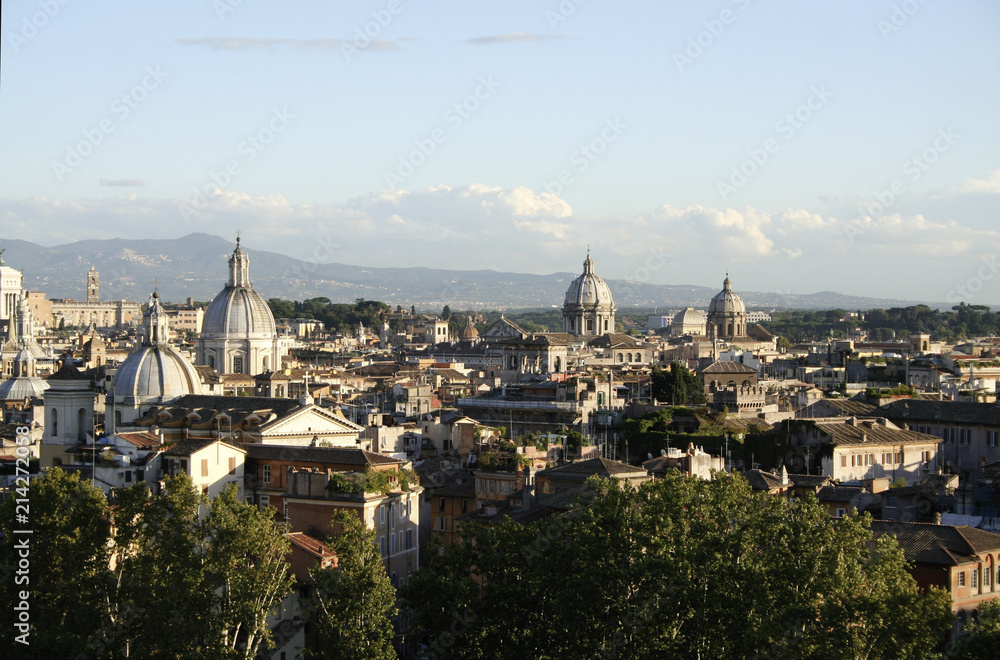 Rom; Blick von der Engelsburg auf das Zentrum