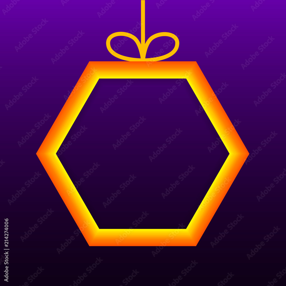 Christmas applique background. Hexagon on violet background. Illustration of greeting cards for your design. Vector illustration. Christmas gift postcard. Christmas applique background. Hexagon on violet background. Illustration of greeting cards for your design. Vector illustration. Christmas gift postcard.