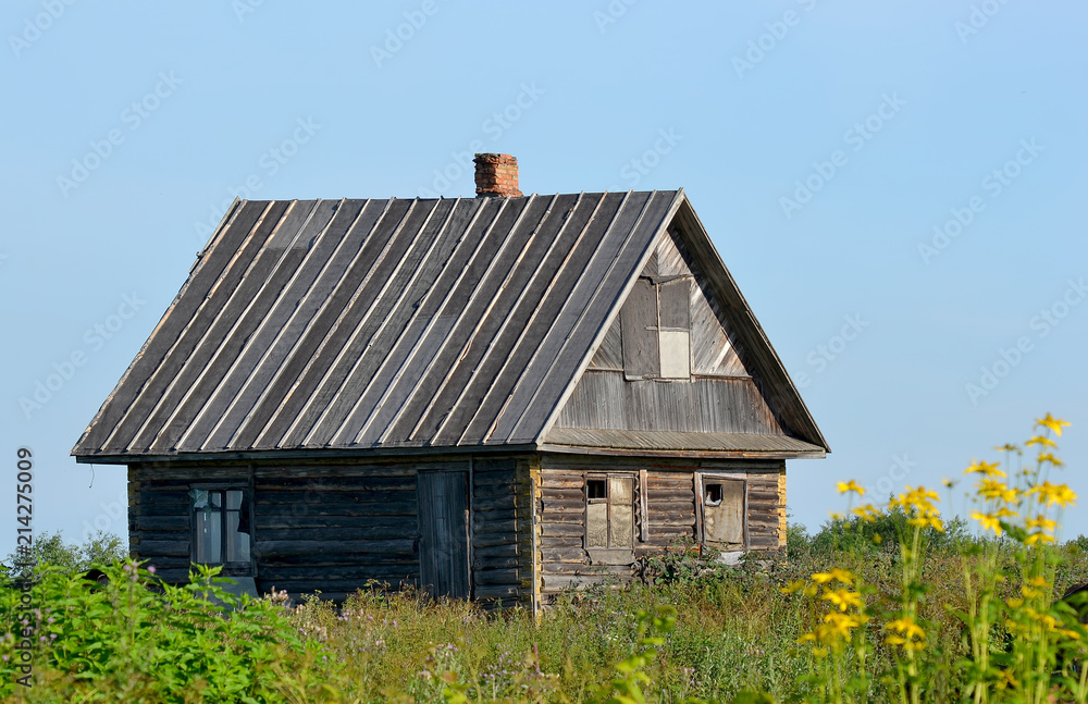 Old wooden log houses