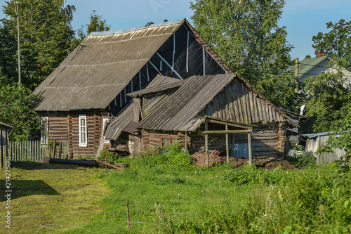 Old wooden log houses