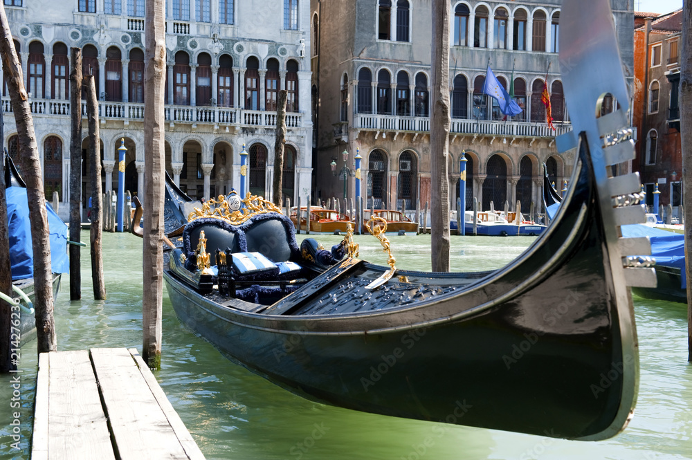 Gondel auf dem Canal Grande, in Venedig, Venezia, Italien