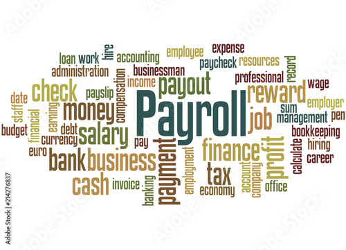 Payroll word cloud concept 4