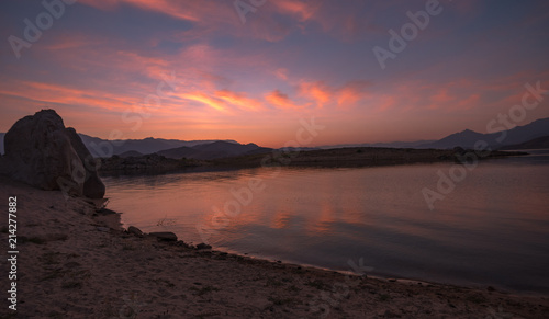 Lake Isabella pink sunrise