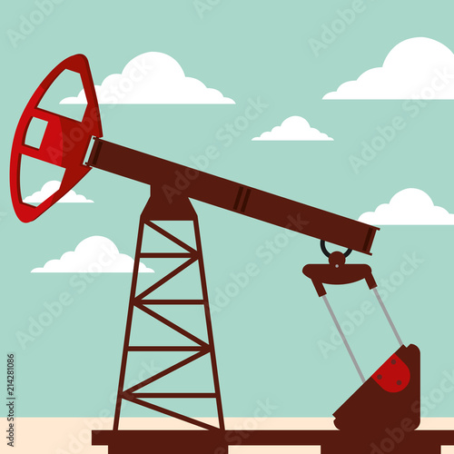 oil pump jack working industry