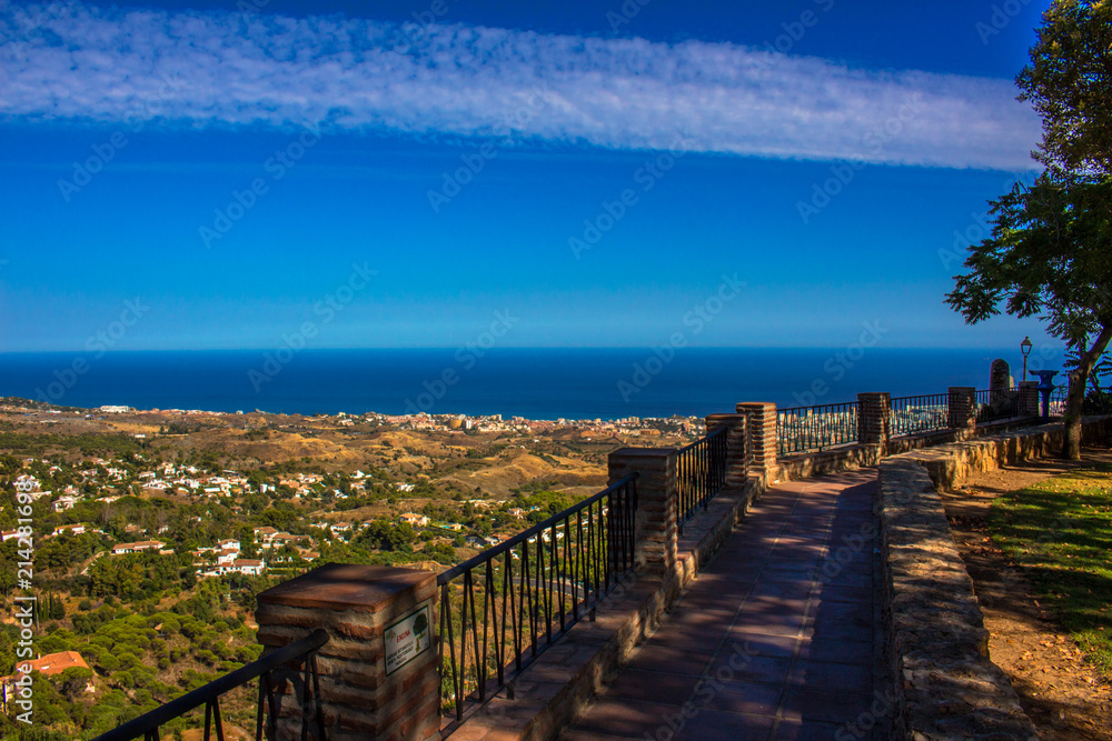 Landscape. View of Fuengirola and the Mediterranean Sea from the observation deck of Mijas. Landscape. View of Fuengirola and the Mediterranean Sea from the observation deck of Mijas.