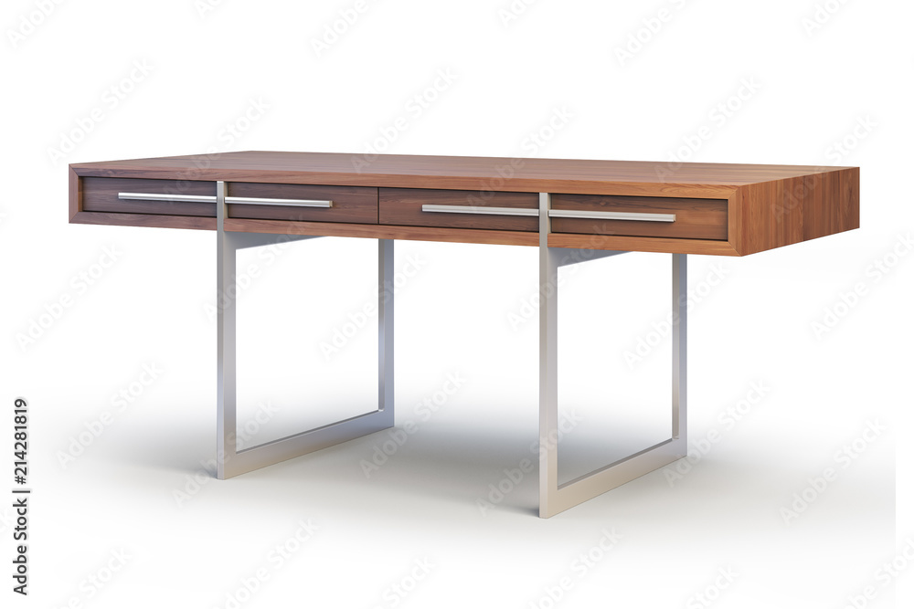Wooden Desk. 3d render Wooden Desk. 3d render
