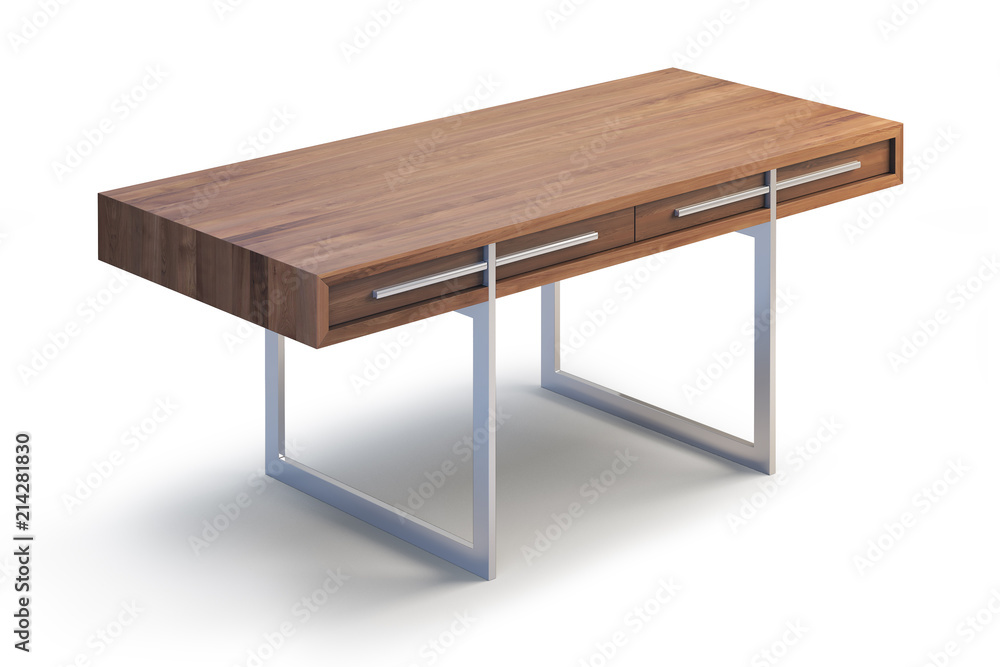 Wooden Desk. 3d render Wooden Desk. 3d render