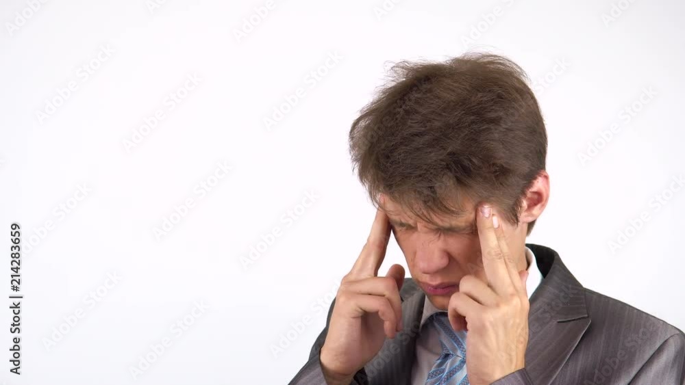Headache, Stressful Work Overload for Businessman. Headache, Stressful Work Overload for Businessman.