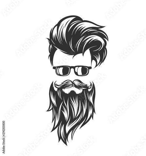 hairstyles with beard mustache sunglasses