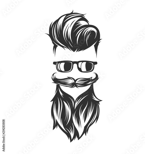 hairstyles with beard mustache sunglasses