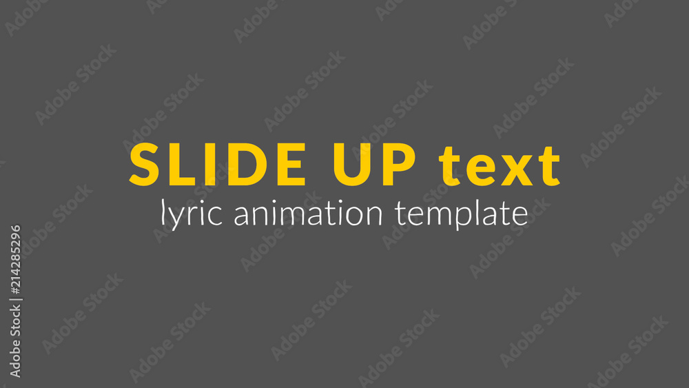 Slide Up Text Title Stock Template Adobe Stock
