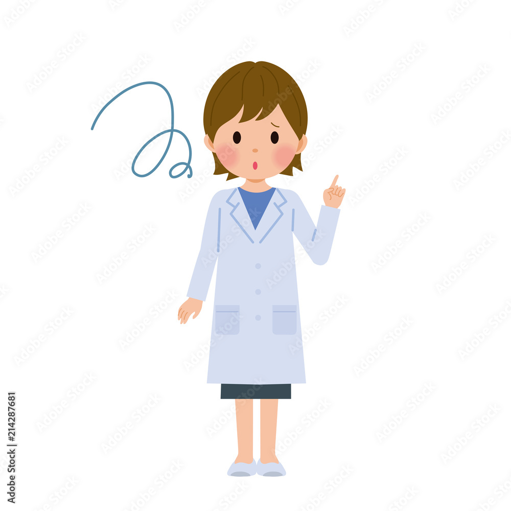 白衣の女性 栄養士 イラスト ベクター Stock Vector Adobe Stock