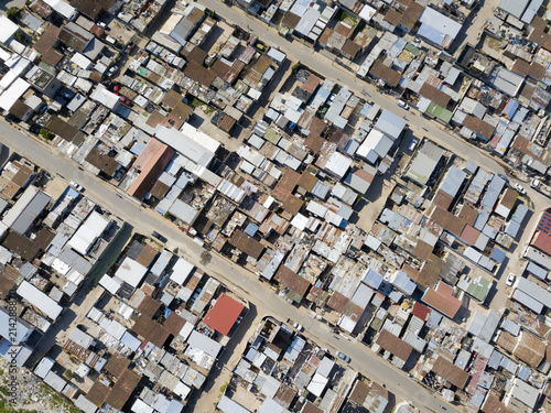 Aerial view of township, South Africa © fivepointsix