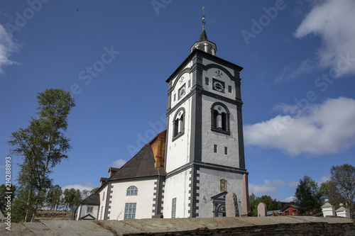 Church - Roeros area is well-known for its copper mines -Norway-Røros church, also known under the old name Bergstadens Ziir, is an elongated octagonal church from 1784